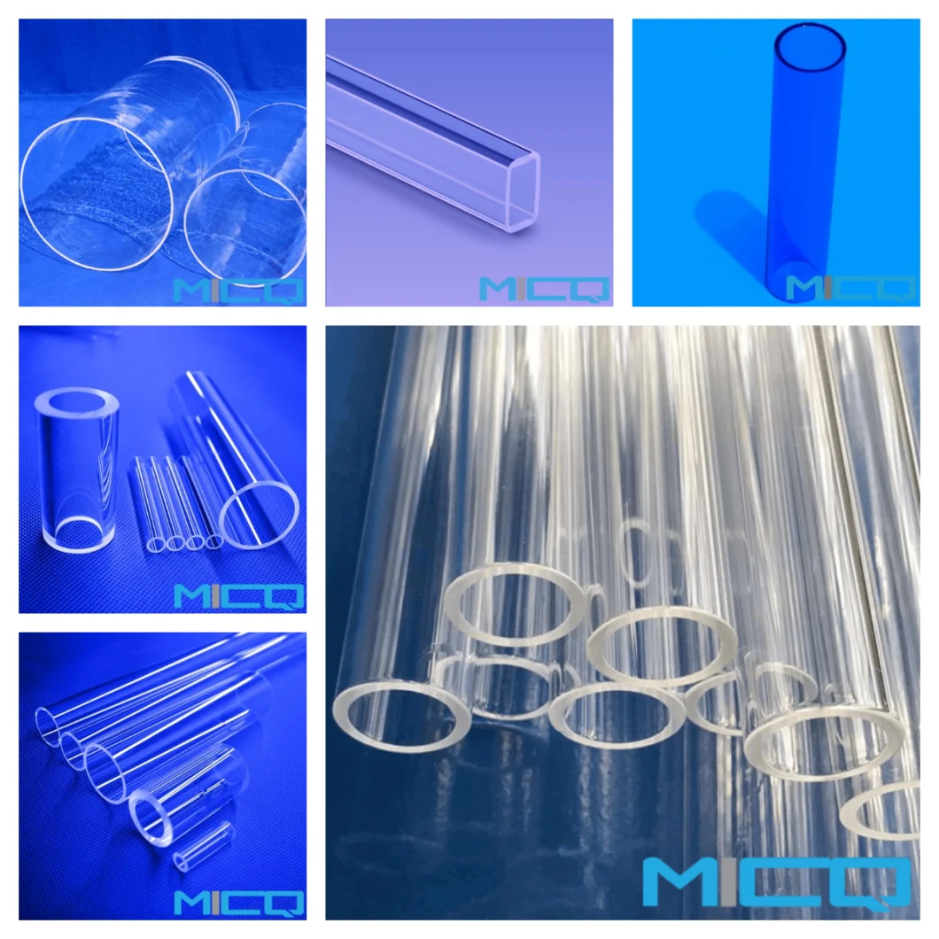 Custom Heating Element Fused Silica Square Quartz Tube Laboratory Glassware