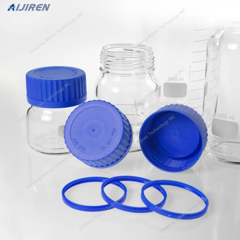 Lab Round Wide-Mouth Media Storage Glass Reagent Bottles with GLS80 Screw Cap