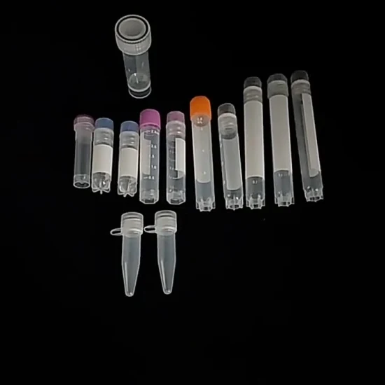 Desechables de laboratorio Caja de tubo criovial de 100 pozos y 81 pozos Caja de almacenamiento de cartón congelado Caja de criotubos de papel para criotubos de 1,8 ml