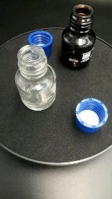 Prueba de reactivos Botella de vidrio de laboratorio de almacenamiento de medios de boca ancha de 1000 ml con tapa de rosca azul o naranja Gl80